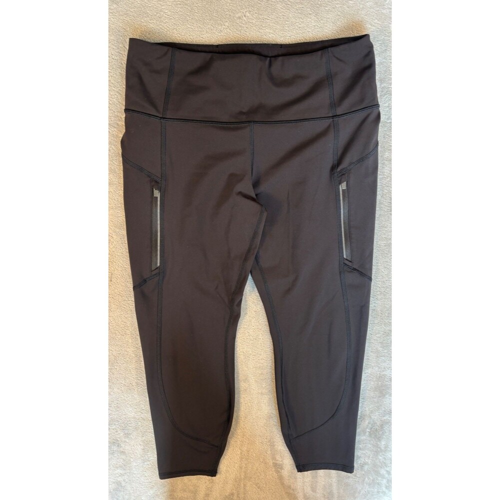 Athleta Rainier 7/8 Tight Black Women’s Medium Petite Zip Pocket Leggings